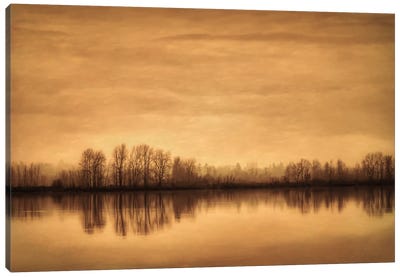 Winter On The River Canvas Art Print - Don Schwartz