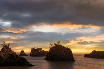 Sea Stacks On An Early Autumn Evening II by Don Schwartz framed wall art