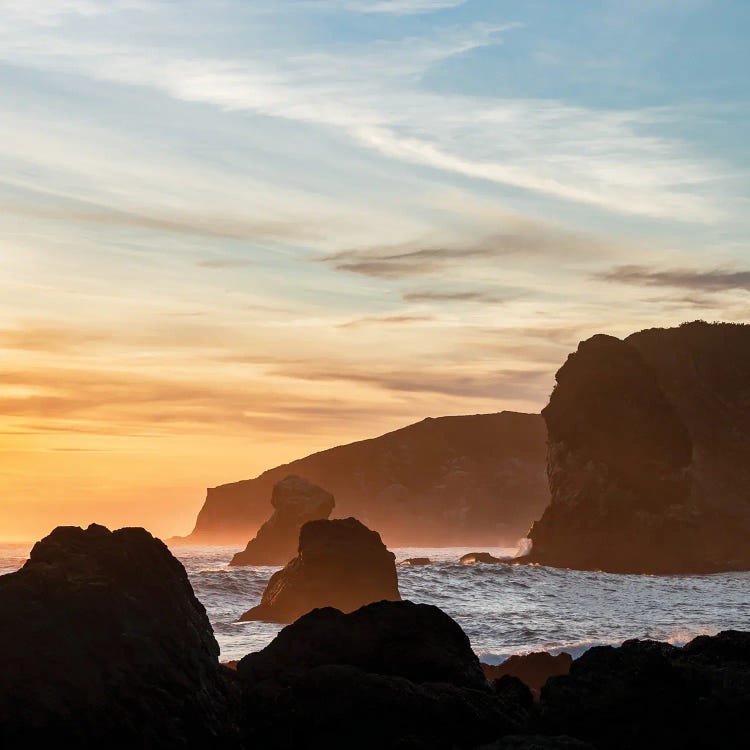 Glowing Sea Stacks