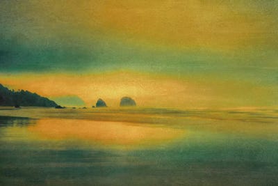 Distant Sea Stacks by Don Schwartz canvas print