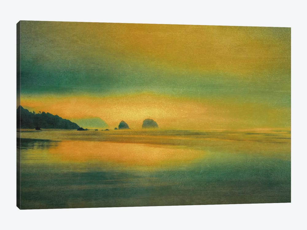 Distant Sea Stacks by Don Schwartz 1-piece Canvas Art