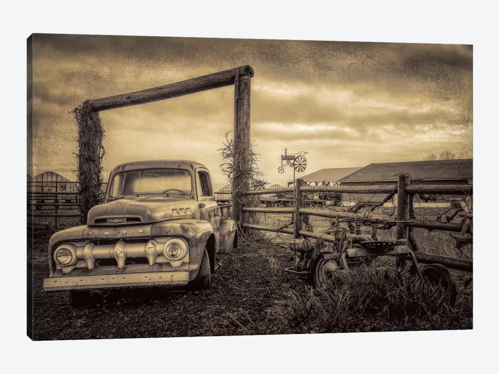 Old Ford At The Farm by Don Schwartz 1-piece Canvas Art