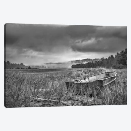 Rowboat In The Dune Grasses Canvas Print #DSC69} by Don Schwartz Canvas Art Print