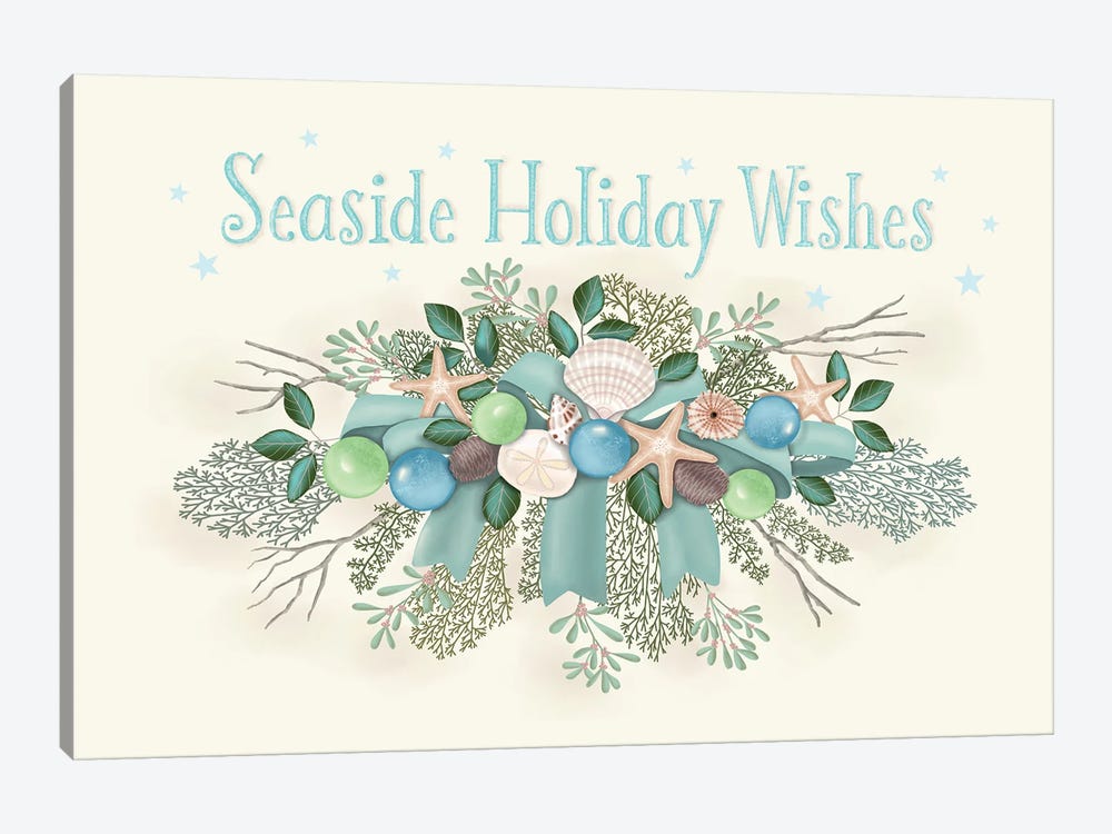 Seaside Holiday Wishes by Darlene Seale 1-piece Art Print