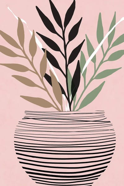 Minimalist Bohemian Decor: Wired Palm I by Daniela Santiago