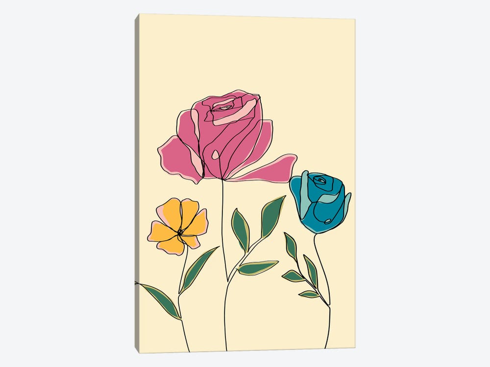 Colored Floral II by Daniela Santiago 1-piece Art Print