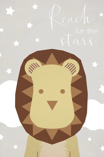 Canvas Print: Stars Lion by Daniela Santiago