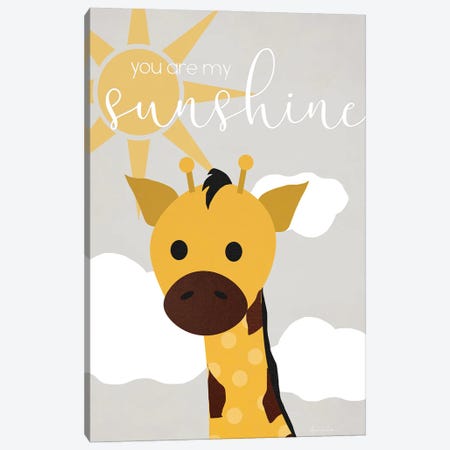 Sunshine Giraffe Canvas Print #DSG136} by Daniela Santiago Art Print