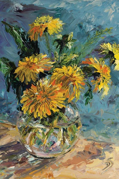 Dandelions: Dance With Me Yellow Swirl by Dana Sorokina