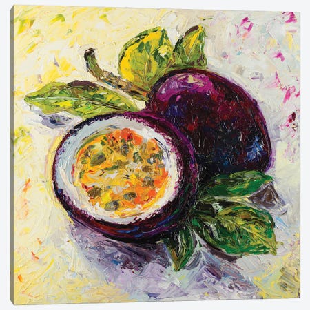 Passion Fruit Flavor Canvas Print #DSK28} by Dana Sorokina Canvas Print