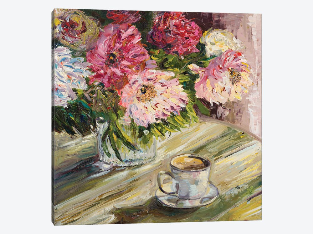 Morning Cup Of Coffee by Dana Sorokina 1-piece Canvas Art Print