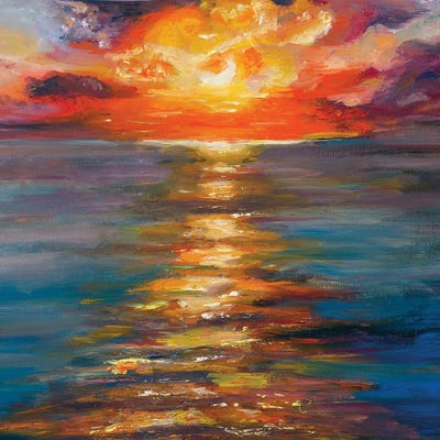 Sunset by Dana Sorokina metal wall art