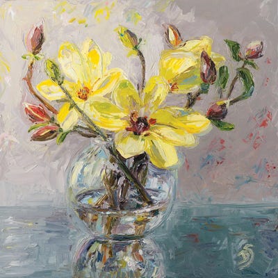 Yellow Harmony by Dana Sorokina metal wall art