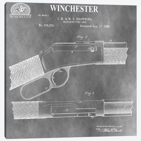 Winchester Magazine Fire Arm, 1888-Light Gray Canvas Print #DSP116} by Dan Sproul Art Print