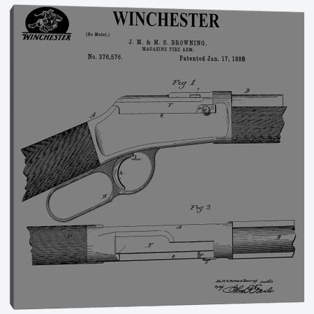 Winchester Magazine Fire Arm, 1888-Gray Canvas Print #DSP117} by Dan Sproul Canvas Print