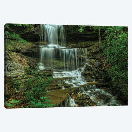 Milton Waterfall In Summer Canvas Print #DSP136} by Dan Sproul Art Print