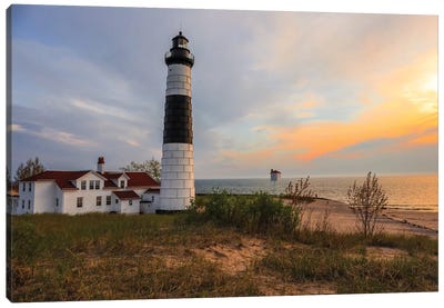 Big Sable Point Light Canvas Art Print - Lighthouse Art