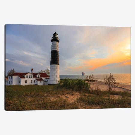 Big Sable Point Light Canvas Print #DSP142} by Dan Sproul Canvas Print
