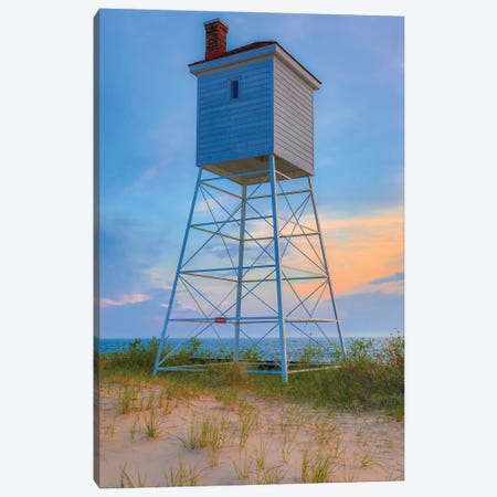 Lifeguard Shack Sunset Canvas Print #DSP143} by Dan Sproul Canvas Print