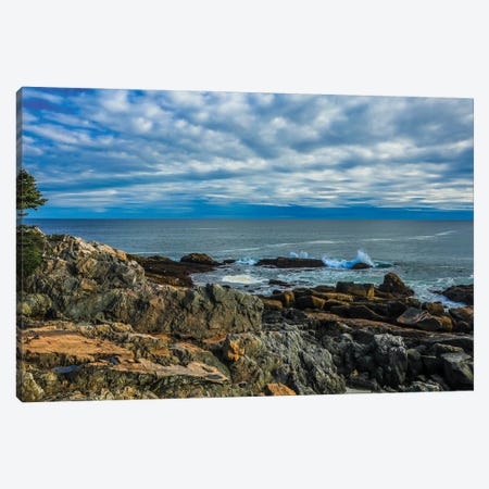 Otter Cliffs Waves Canvas Print #DSP144} by Dan Sproul Canvas Wall Art