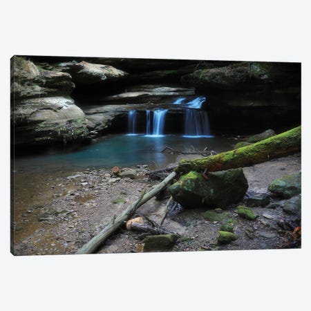 Hocking Hills Waterfall Canvas Print #DSP165} by Dan Sproul Canvas Artwork