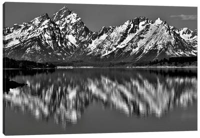 Dramatic Teton Reflections Canvas Art Print - Dan Sproul