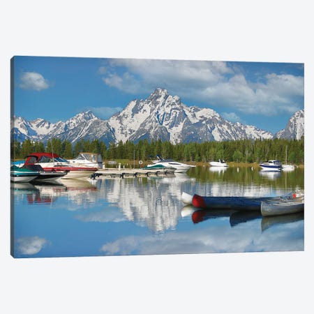 Mountain Lake Reflection Canvas Print #DSP172} by Dan Sproul Canvas Wall Art
