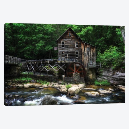 Grist Mill In Summer Canvas Print #DSP173} by Dan Sproul Canvas Artwork