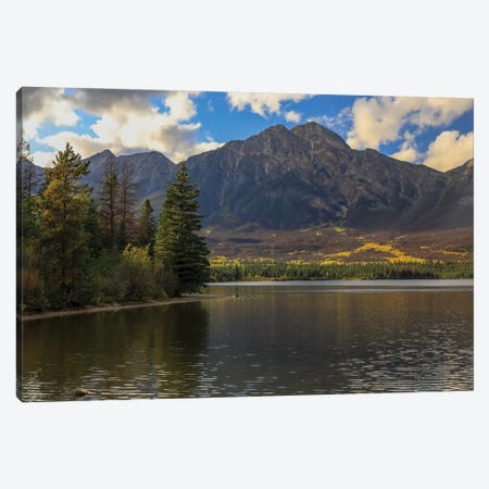 Mountain Lake In Autumn Canvas Print #DSP209} by Dan Sproul Canvas Artwork
