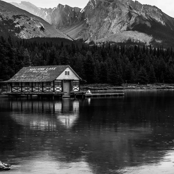 Alberta: Maligne Lake Boat House by Dan Sproul