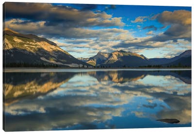 Canadian Rockies Reflection Canvas Art Print - Dan Sproul