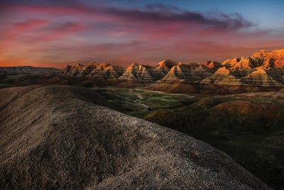 Sunset On The Badlands by Dan Sproul framed canvas print