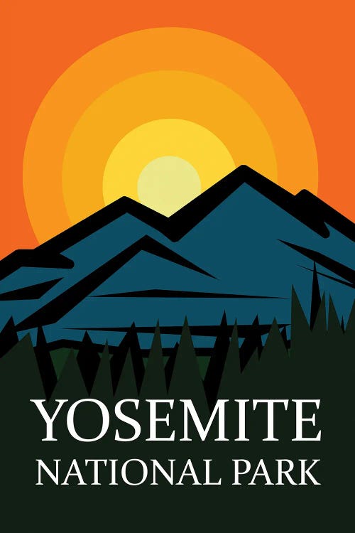 Yosemite Sunset Poster