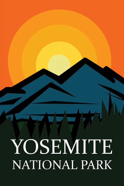 Yosemite National Park: Yosemite Sunset Poster by Dan Sproul