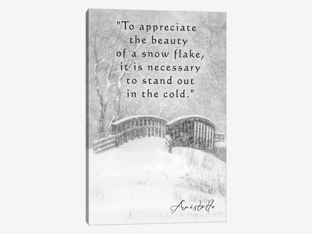 Aristotle Winter Quote by Dan Sproul 1-piece Art Print