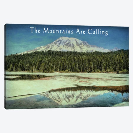 Mountains Are Calling Rainier Canvas Print #DSP240} by Dan Sproul Canvas Wall Art