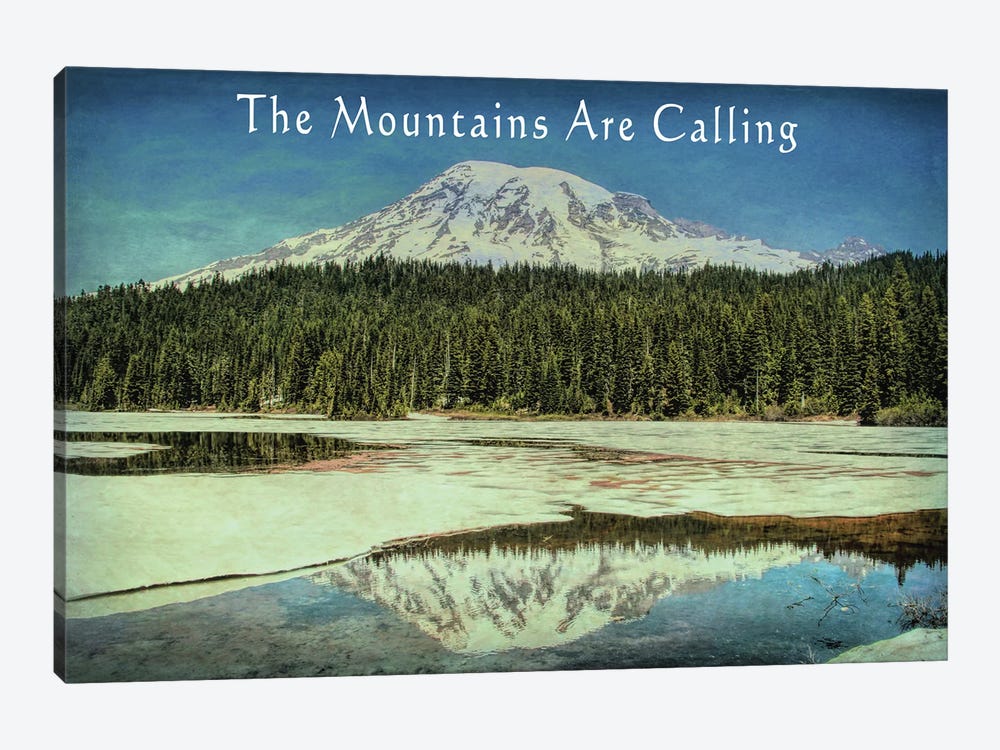 Mountains Are Calling Rainier by Dan Sproul 1-piece Canvas Art