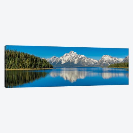 Teton Reflection Colorful Canvas Print #DSP258} by Dan Sproul Canvas Art Print