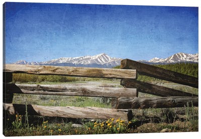 Leadville Rustic Fence Canvas Art Print