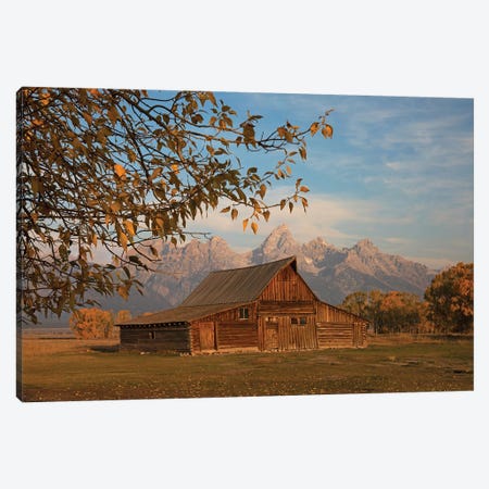 Moulton Barn In Autumn Canvas Print #DSP269} by Dan Sproul Canvas Wall Art