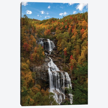 Whitewater Falls In Autumn Canvas Print #DSP274} by Dan Sproul Canvas Artwork