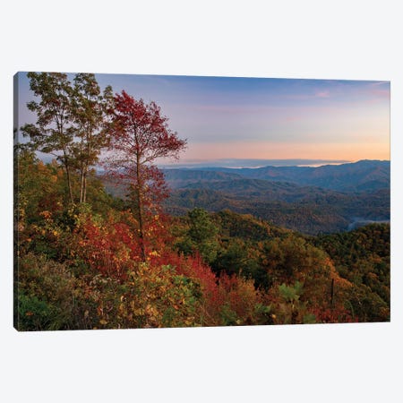 Blue Ridge Parkway Fall Sunset Canvas Print #DSP275} by Dan Sproul Canvas Artwork