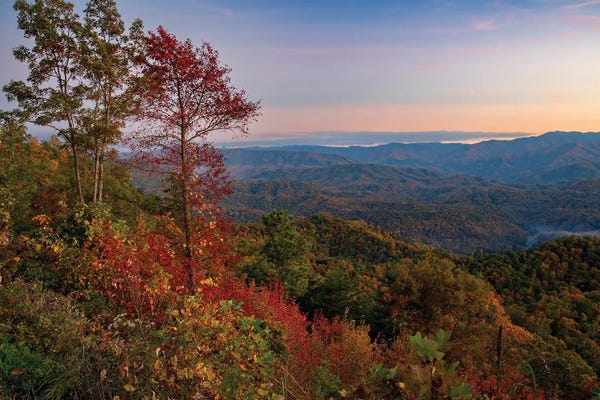 Mountain Sunrises & Sunsets: Blue Ridge Parkway Fall Sunset by Dan Sproul