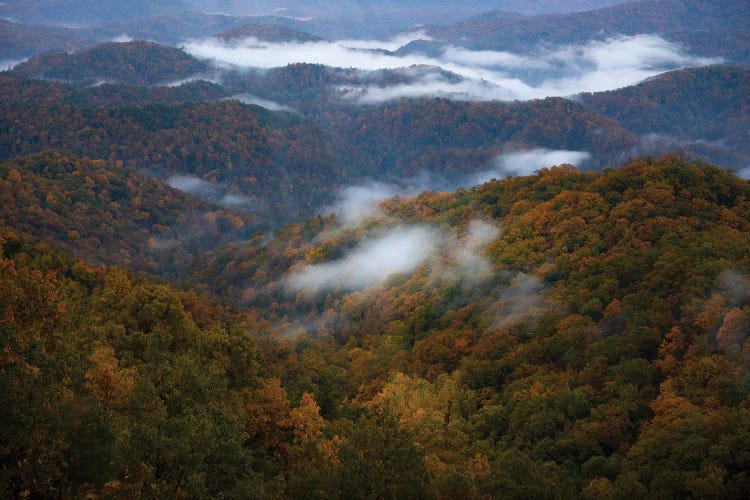 Light Rays On Autumn Mountains