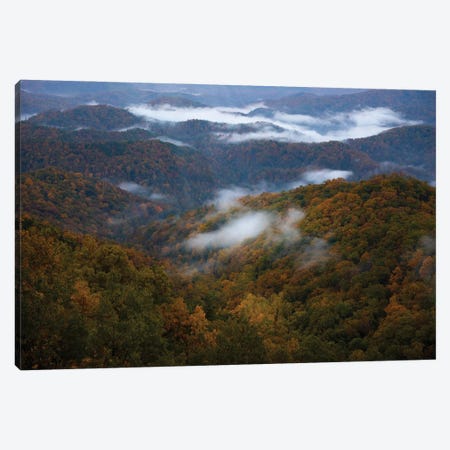 Light Rays On Autumn Mountains Canvas Print #DSP276} by Dan Sproul Canvas Art