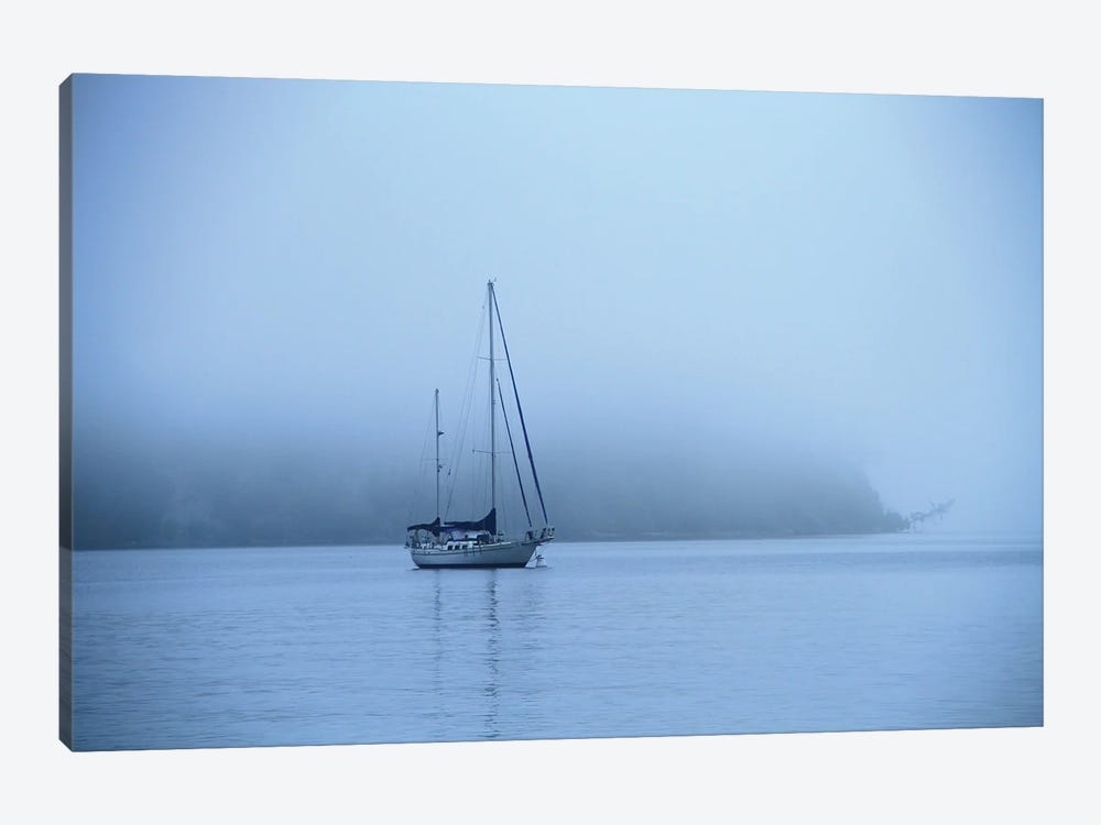 Sailboat In Morning Fog by Dan Sproul 1-piece Canvas Artwork