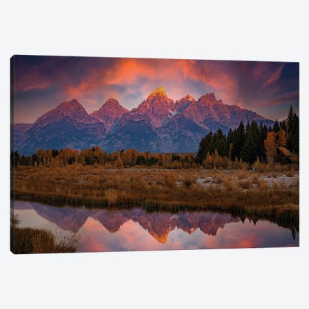 Autumn Sunrise At Schwabachers Canvas Print #DSP282} by Dan Sproul Canvas Wall Art