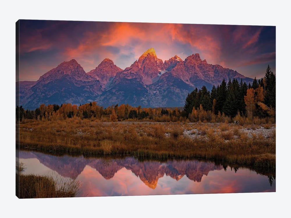 Autumn Sunrise At Schwabachers by Dan Sproul 1-piece Canvas Wall Art