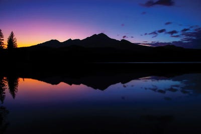 Dying Light Mountain Reflection by Dan Sproul framed canvas print
