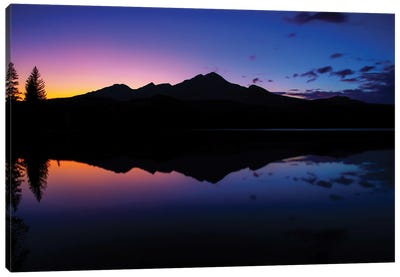 Dying Light Mountain Reflection Canvas Art Print - Dan Sproul